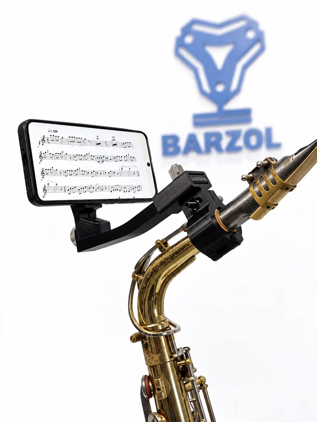 Soporte de celular para saxofón alto