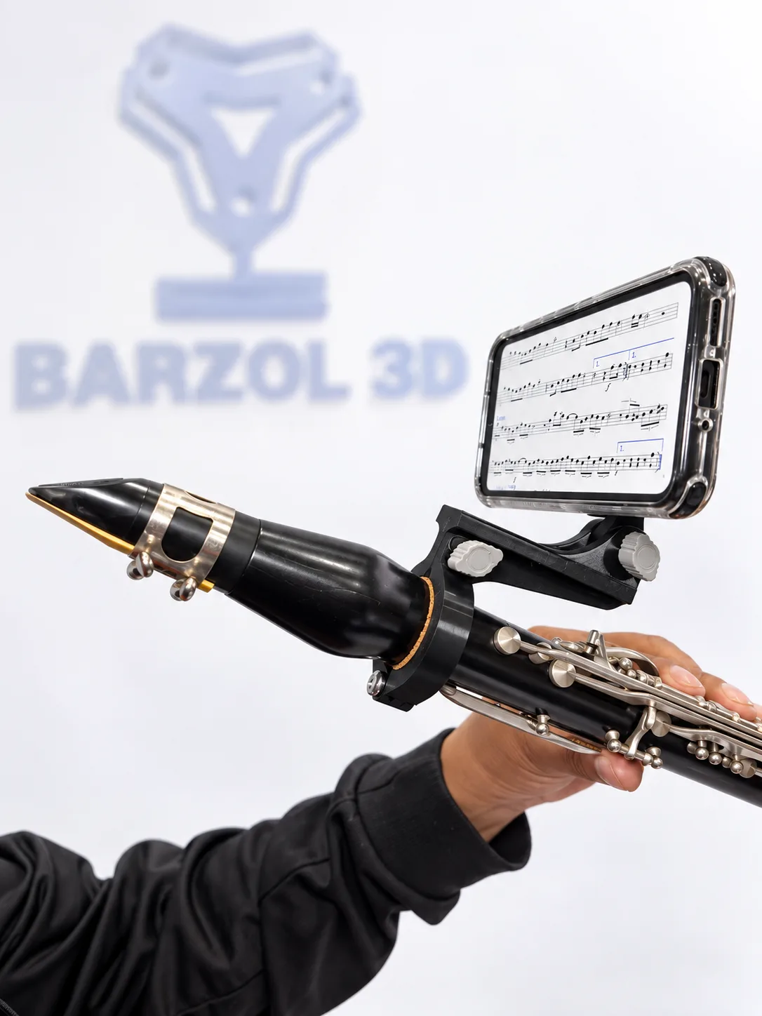 Soporte de celular para clarinete